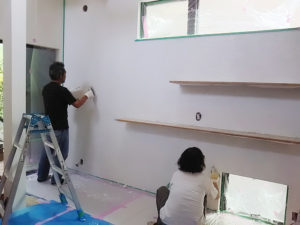 調湿　壁　漆喰　ＤＩＹ　塗り壁