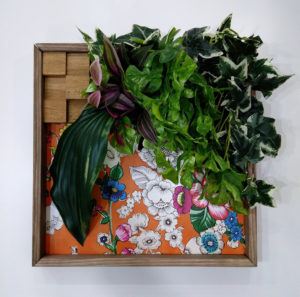 アートパネル　グリーン　光触媒　フェイク　アート　ディスプレイ　店舗